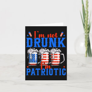 Niet Dronken Ik Ben Patriottisch Grappig Amerikaan Kaart