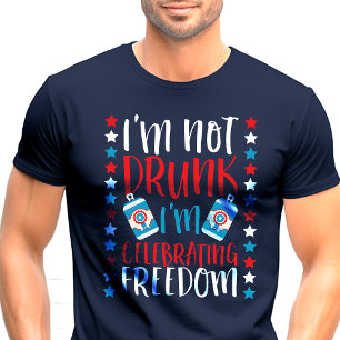 Niet Dronken Vieren Vrijheid Patriottisch T-Shirt