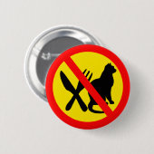 NIET EAT CATS RONDE BUTTON 5,7 CM (Voorkant /achterkant)