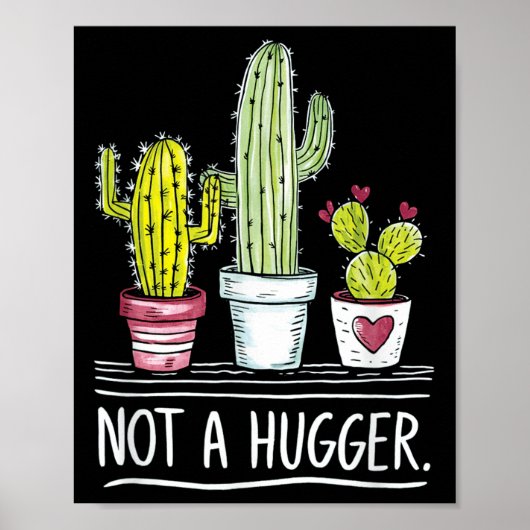 Niet echt een hugger cactus grap poster (Voorkant)