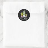 Niet echt een hugger cactus grap ronde sticker (Tas)