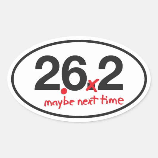 Niet echt een marathon ovale sticker (Voorkant)