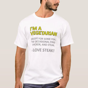 Niet echt een vegetarisch grappig T-shirt