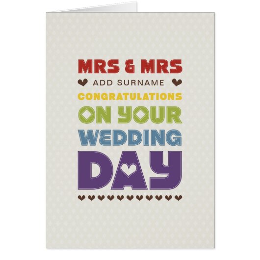 Niet echt ontwerp - mevrouw en mevrouw - huwelijks (Voorkant)