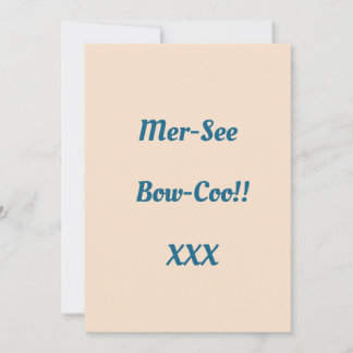 Niet echt spellen! bedankkaart