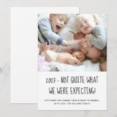 Niet echt wat we voor het nieuwe jaar verwachtten feestdagenkaart (Voorkant / Achterkant)