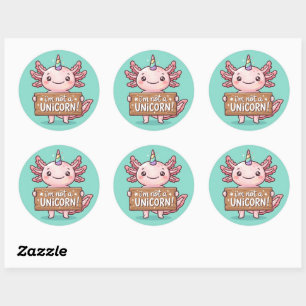 Niet Een Eenhoorn Axolotl Sticker - Maak Je Eigen