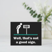 Niet een goed gebarentje grappenmaker Joke Briefkaart (Staand voorkant)