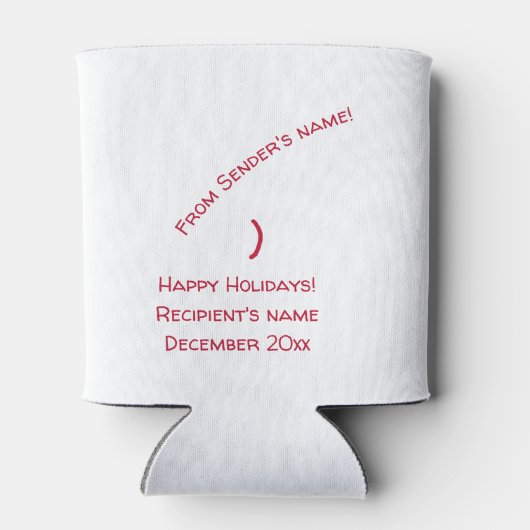 Niet een Grinch gewoon feestelijke uitdagende grap Blikjeskoeler (Achterkant)