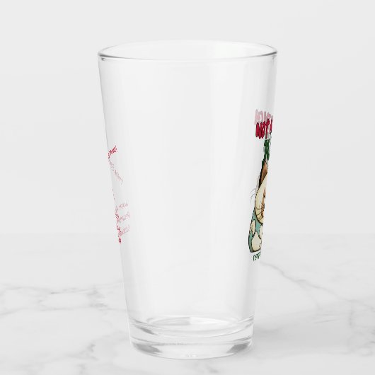 Niet een Grinch gewoon feestelijke uitdagende grap Glas (Rechts)