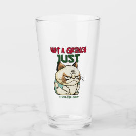 Niet een Grinch gewoon feestelijke uitdagende grap Glas