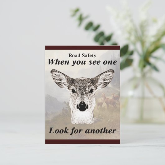 Niet Één Hert Briefkaart (Staand voorkant)