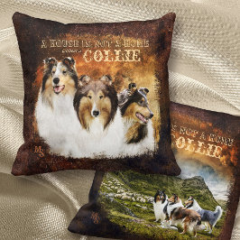 Niet een Home met Collies, Portret & Scene, Rustis Kussen
