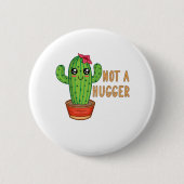 Niet een hugger Cactus Free Hug Ronde Button 5,7 Cm (Voorkant)