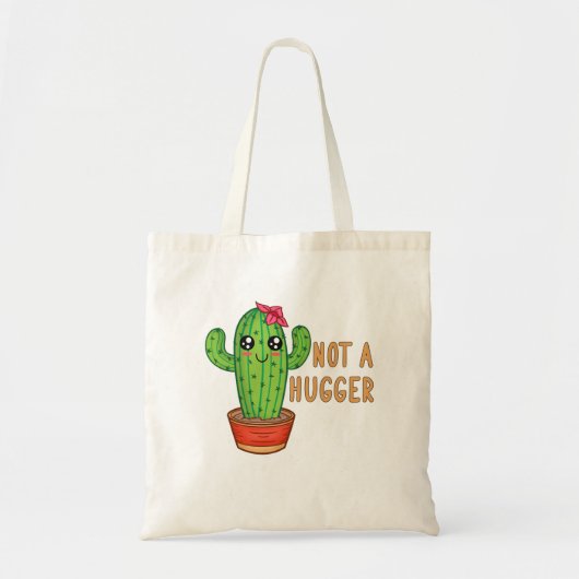 Niet een hugger Cactus Free Hug Tote Bag (Voorkant)