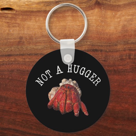 Niet een hugger Funny Hermit Crab Sleutelhanger (Achterkant)