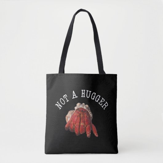 Niet een hugger Funny Hermit Crab Tote Bag (Voorkant)