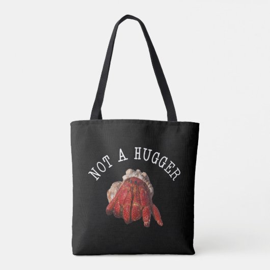 Niet een hugger Funny Hermit Crab Tote Bag (Achterkant)