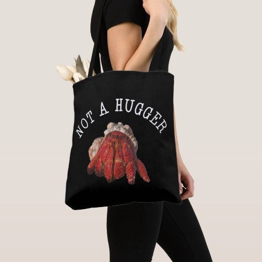 Niet een hugger Funny Hermit Crab Tote Bag (Dichtbij)