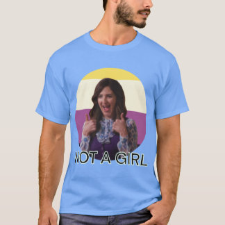 Niet een meisje grappige retro t-shirt
