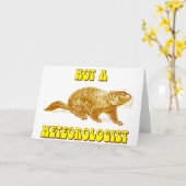 Niet een Meteoroloog Groundhog Kaart (Gele Bloem)