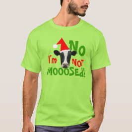 Niet een Moose Funny kerstkow T-Shirt