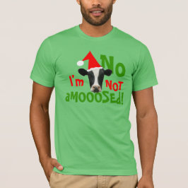 Niet een Moose Funny kerstkow T-Shirt