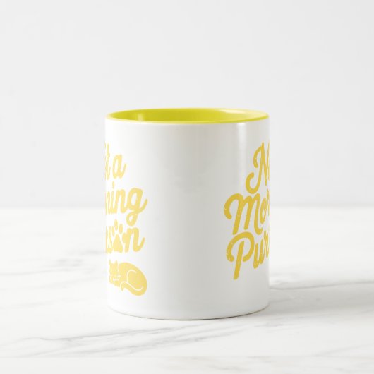 Niet een Morning Purrson Funny Cat Mok (Center)