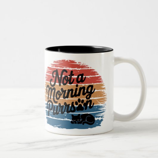 Niet een Morning Purrson Funny Cat Mok (Rechts)