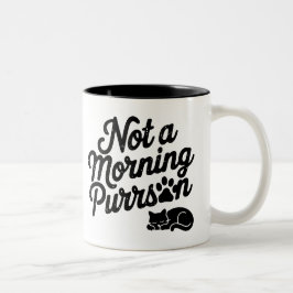 Niet een Morning Purrson Funny Cat Mok