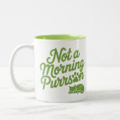 Niet een Morning Purrson Funny Cat Mok (Links)
