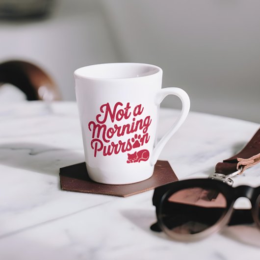 Niet een Morning Purrson Funny Cat Mok