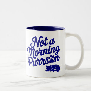 Niet een Morning Purrson Funny Cat Mok