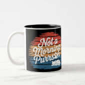 Niet een Morning Purrson Funny Cat Mok (Links)