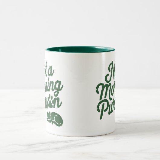 Niet een Morning Purrson Funny Cat Mok (Center)