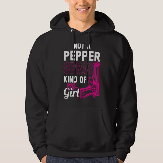 Niet een peperspray soort meisje wapen Pistool mun Hoodie (Voorkant)