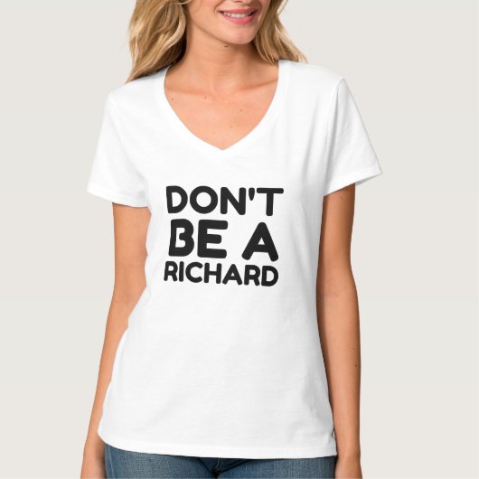 NIET EEN RICHARD ZIJN T-SHIRT (Voorkant)