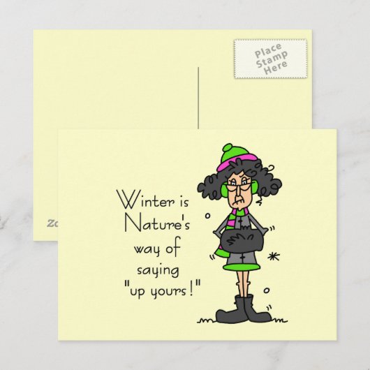 Niet een Ventilator van de Winter Briefkaart (Voorkant / Achterkant)