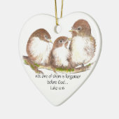 Niet één vergeten voor God, Manuscript, Douane Keramisch Ornament (Links)