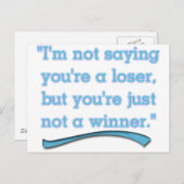 NIET EEN WINNER BRIEFKAART (Voorkant / Achterkant)
