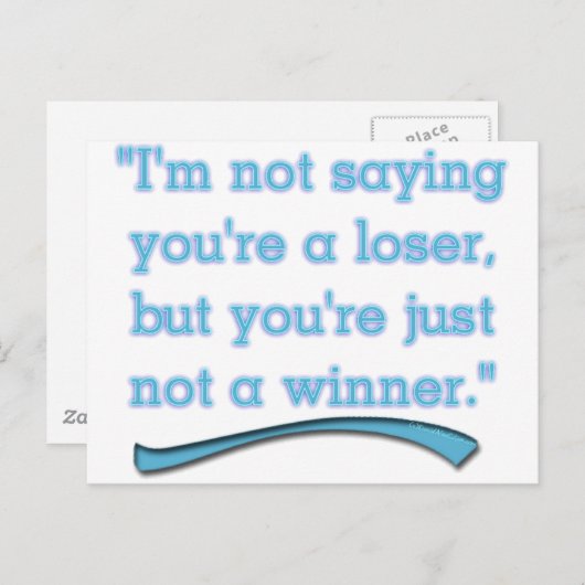 NIET EEN WINNER BRIEFKAART (Voorkant / Achterkant)