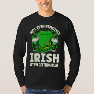 Niet eens ver Ierland dronken bier drinken St. Pat T-shirt