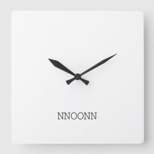 NIET-EENVOUDIGE LOGO WALL-SLOT VIERKANTE KLOK