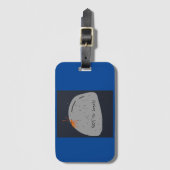 Niet eenzaam grappig (blauw) Bagagelabel (Voorkant (verticaal))