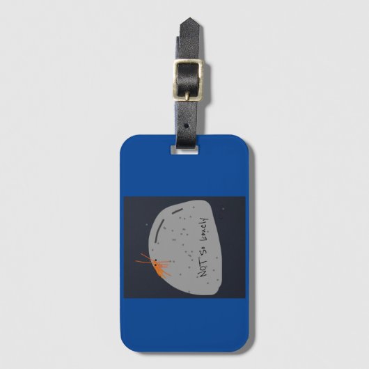 Niet eenzaam grappig (blauw) Bagagelabel (Voorkant (verticaal))