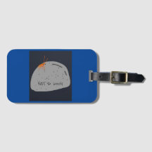 Niet eenzaam grappig (blauw) Bagagelabel