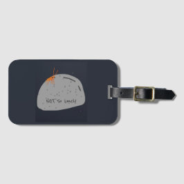 Niet eenzaam grappig (grijs) Bagagelabel