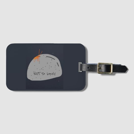 Niet eenzaam grappig (grijs) Bagagelabel (Voorkant (horizontaal))