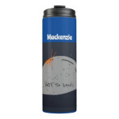 Niet eenzaam grappig karakter (blauw) thermosbeker (Voorkant)