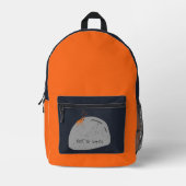 Niet eenzaam - Grappig personage (Sinaasappel) Bedrukte Rugzak (Voorkant)